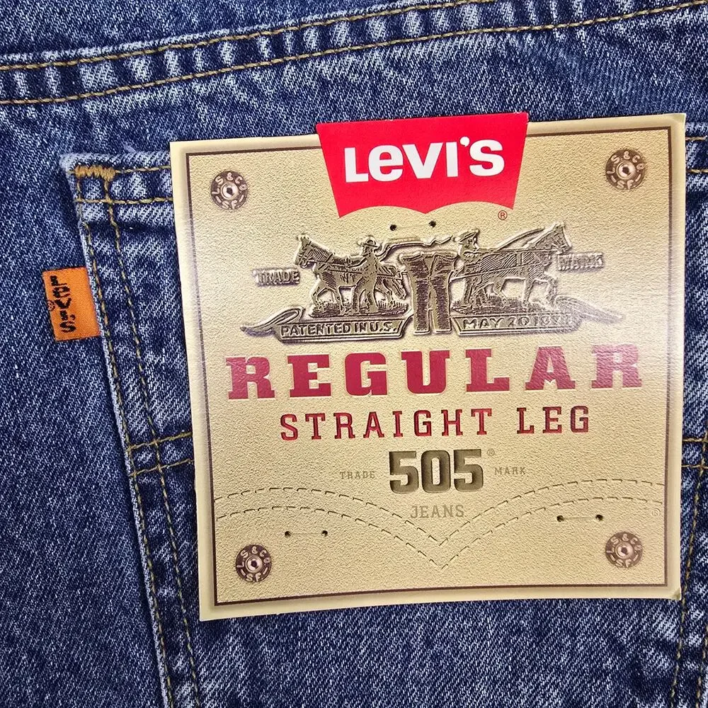 Vintage 90s Levi's 505 Jeans USA Orange Tab NWT Deadstock 36x36 Regular Straight